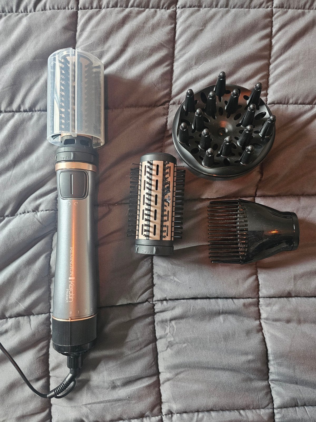Remington Keratin Protect Föhnborstel met Opzetstukken, Ophalen of Verzenden, Zo goed als nieuw, Föhn of Haardroger