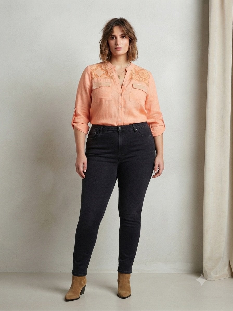 Linnen Lola liza - blouse maat 42 - in zeer goede staat, Kleding | Dames, Ophalen of Verzenden, Zo goed als nieuw, Maat 42/44 (L)
