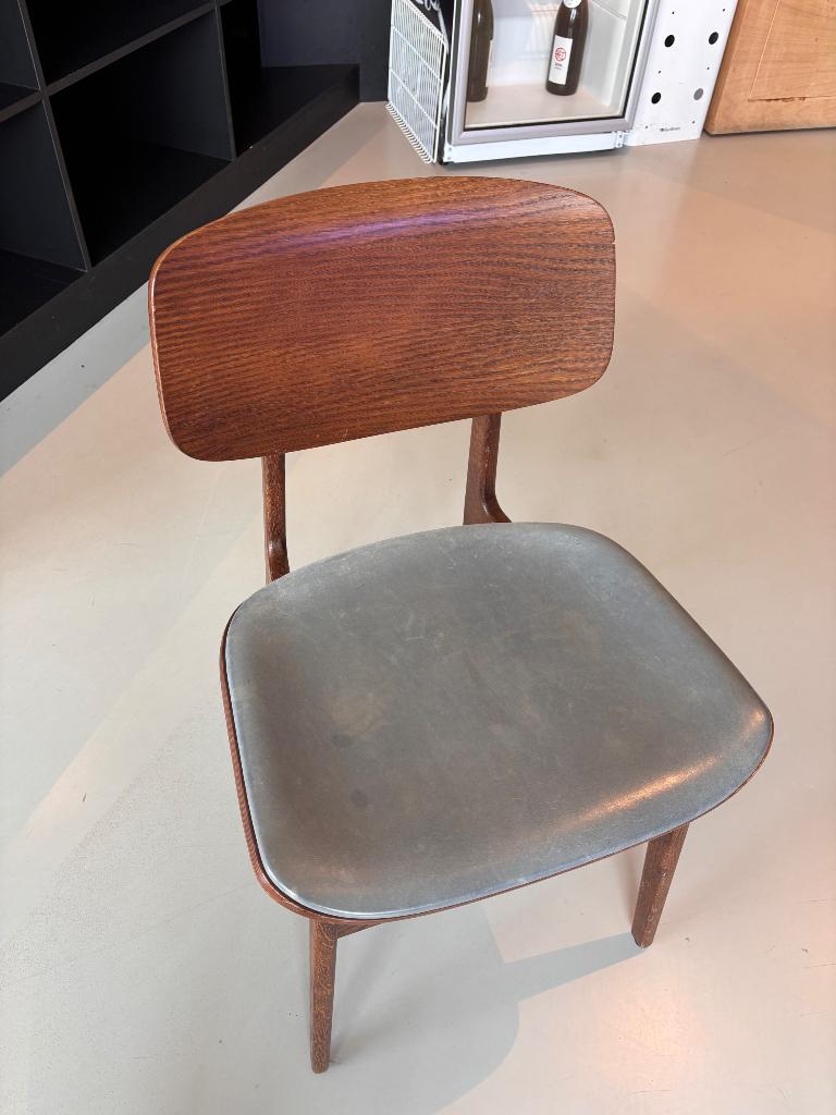 Norr11 stoelen, Huis en Inrichting, Stoelen, Ophalen, Hout met leer, Blauw, Zo goed als nieuw