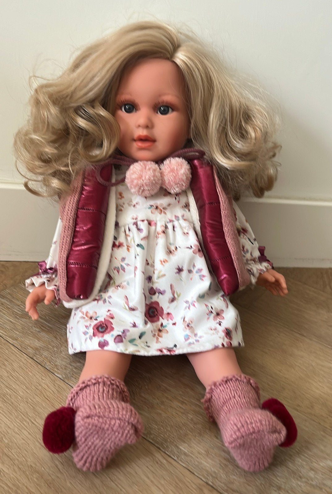 Zgan Llorens pop met haar, Kinderen en Baby's, Ophalen of Verzenden, Zo goed als nieuw, Babypop