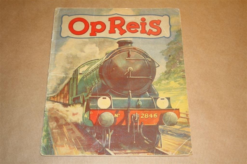Prentenboek - Op reis [met treinen] - Circa 1925, Boeken, Prentenboeken en Plaatjesalbums, Ophalen of Verzenden, Gelezen