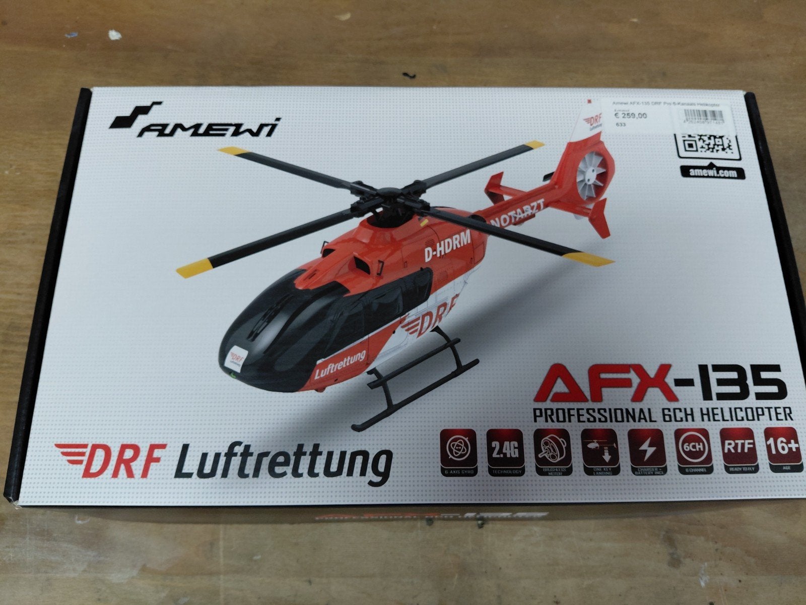 Amewi AFX-135 Complete RC helicopter set, RTF (Ready to Fly), Helikopter, Zo goed als nieuw, Ophalen