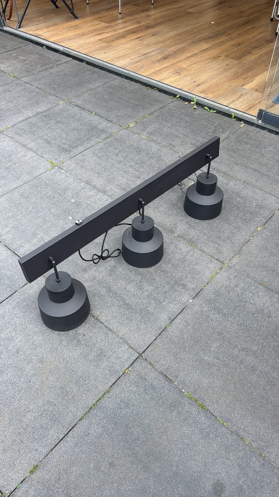 Zwarte 3-lichts hanglamp van Leen Bakker, E27 fitting, Ophalen, Zo goed als nieuw, Metaal, E27 (groot)