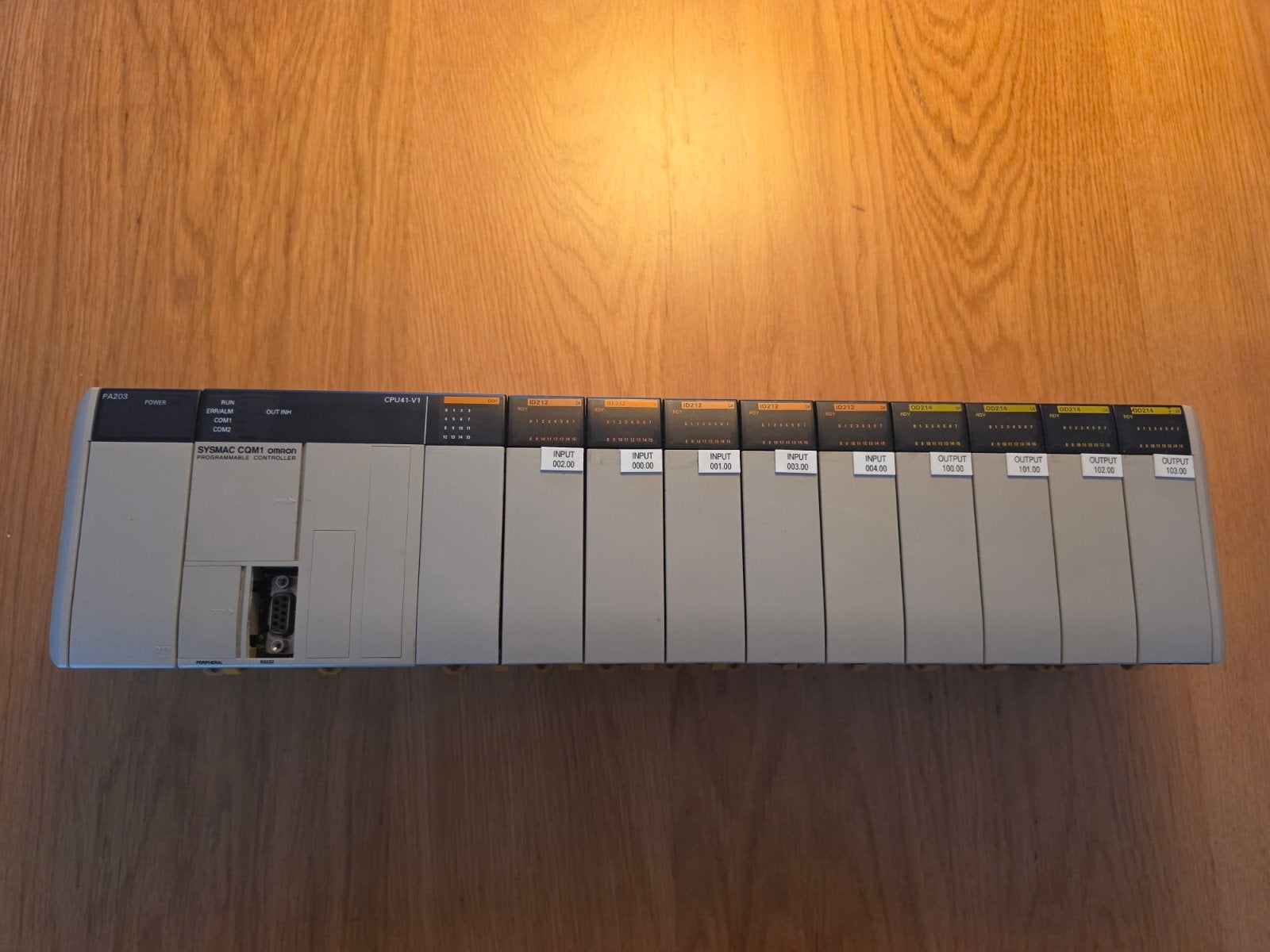 Omron Sysmac CQM1 PLC  - 5X ID212 en 4x OD214, Hobby en Vrije tijd, Ophalen of Verzenden, Gebruikt