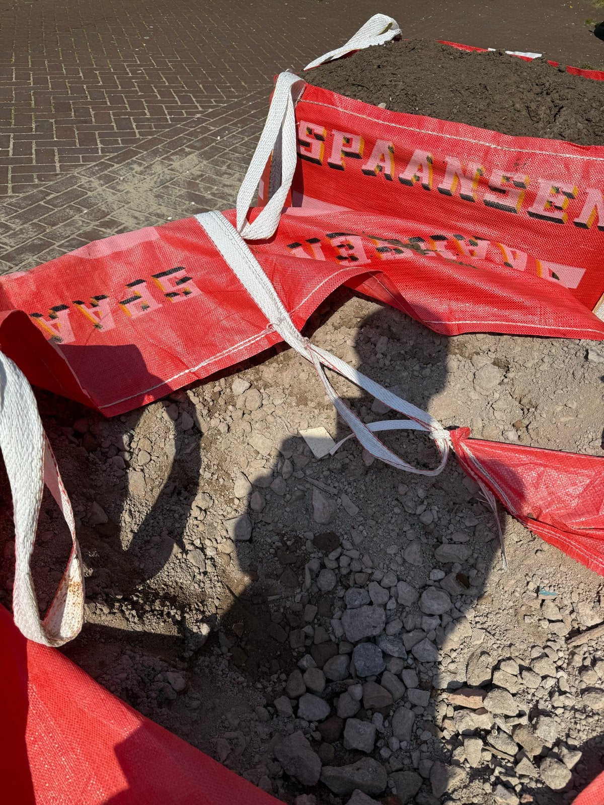 Gratis Menggranulaat (ruim 0,5m3) in big bag, Tuin en Terras, Zand, Nieuw, Overige typen, Ophalen