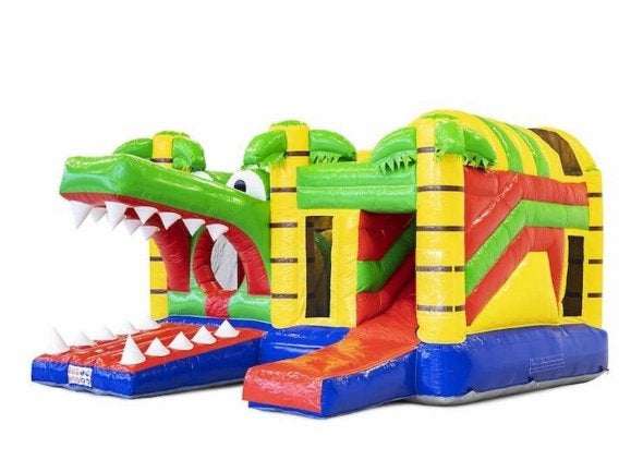 Springkussen Krokodil 6 x 4 meter, 2025 gekocht, Ophalen of Verzenden, Zo goed als nieuw, Overige