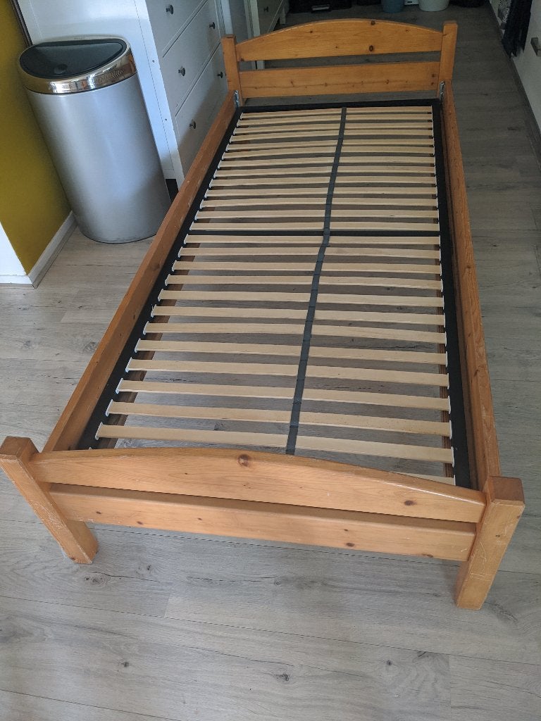 Bedframe 90 x 200, Huis en Inrichting, Ophalen, Gebruikt, 90 cm, 200 cm