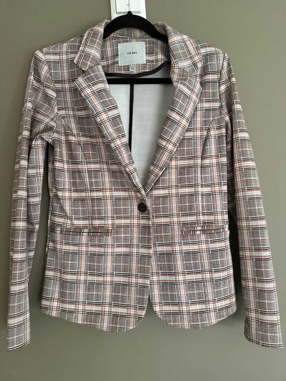 Geruit jasje blazer maat M van Ichi., Verzenden, Zo goed als nieuw, Maat 38/40 (M), Jasje