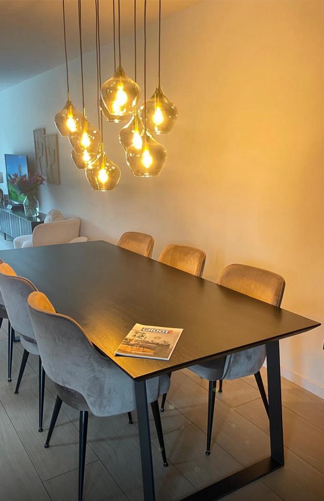 Hanglamp light & living RAKEL brons+smoke, Ophalen of Verzenden, Zo goed als nieuw, Minder dan 50 cm