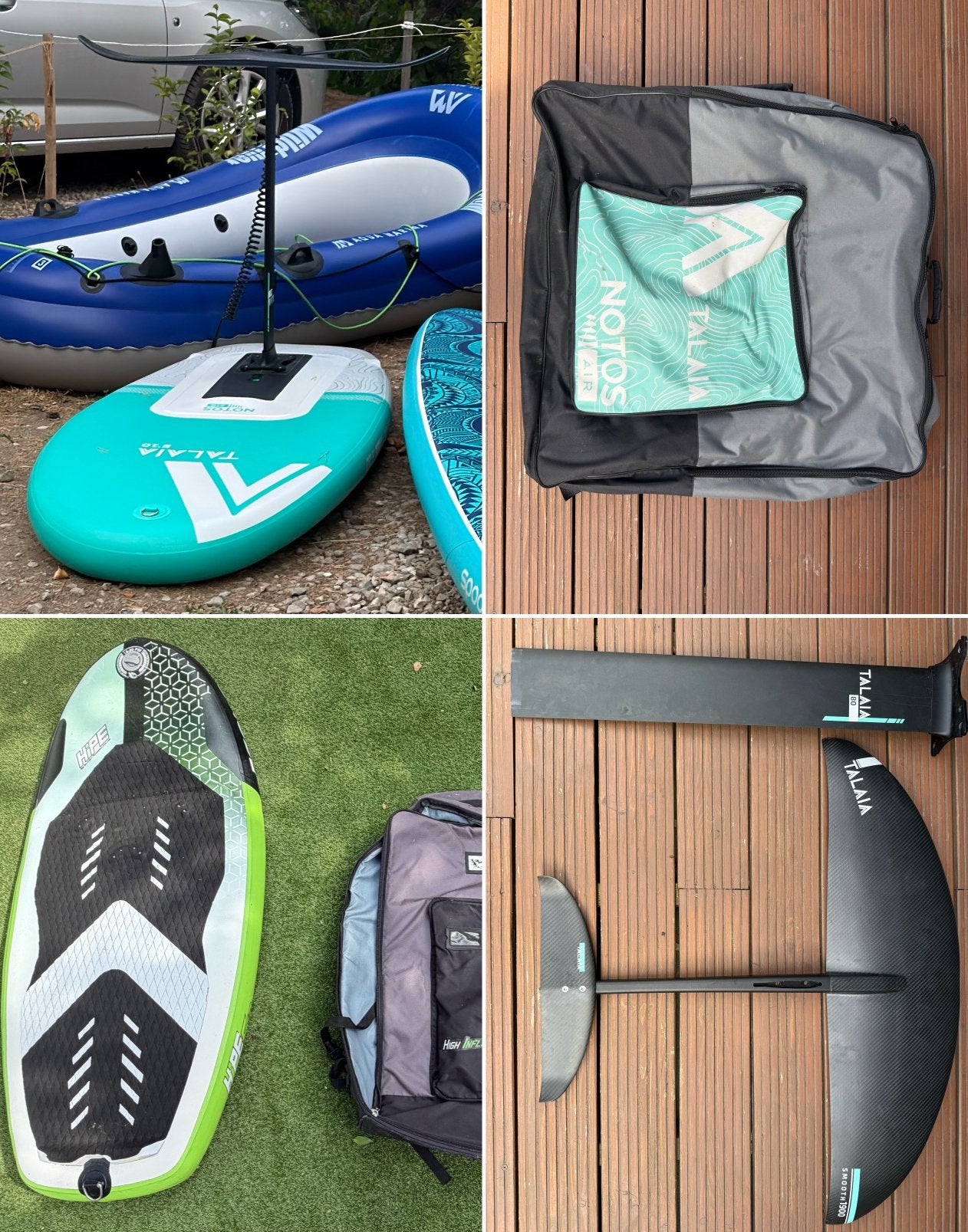 Wingfoil 2 inflatable boards Gong 110L 130L + foilset 1850, Ophalen of Verzenden, Zo goed als nieuw, Wingsurfset