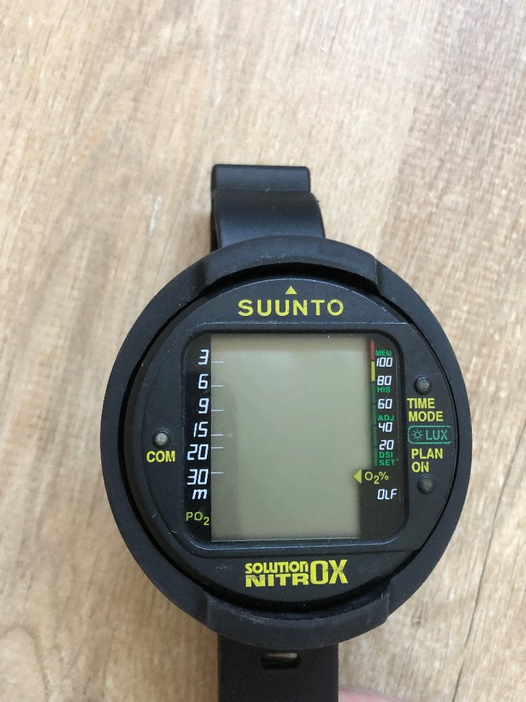 Duikcomputer Suunto Nitrox Solution met polsband, Watersport en Boten, Ophalen of Verzenden, Gebruikt, Duikcomputer