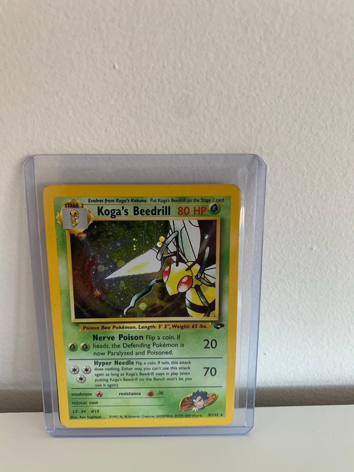 Koga's Beedrill Pokémon kaart (9/132) - Gym Challenge, Ophalen of Verzenden, Gebruikt, Losse kaart