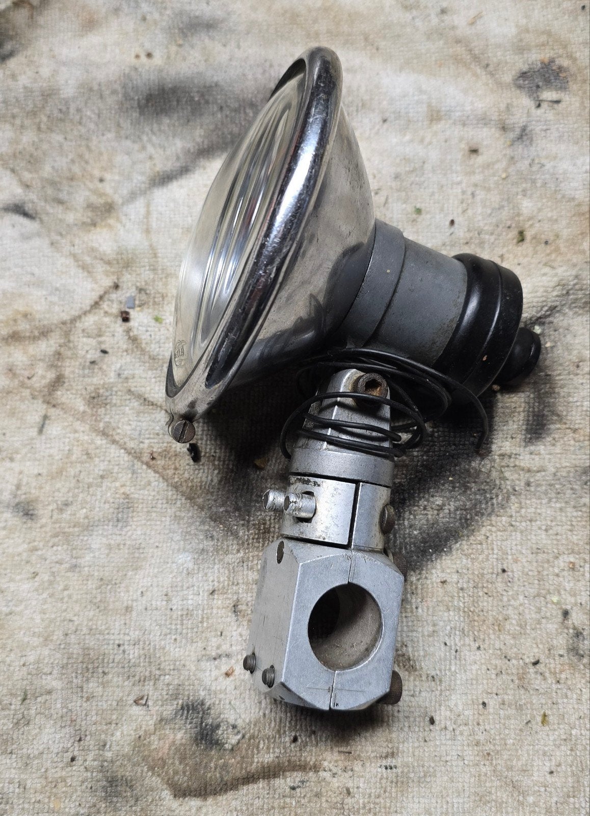 Hella zoeklamp motorfiets jaren '30-'50 - BMW DKW Zundapp, Ophalen of Verzenden, Gebruikt