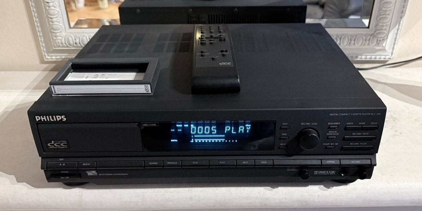 Philips dcc300 met afstandsbediening en dcc cassette, Ophalen of Verzenden, Philips