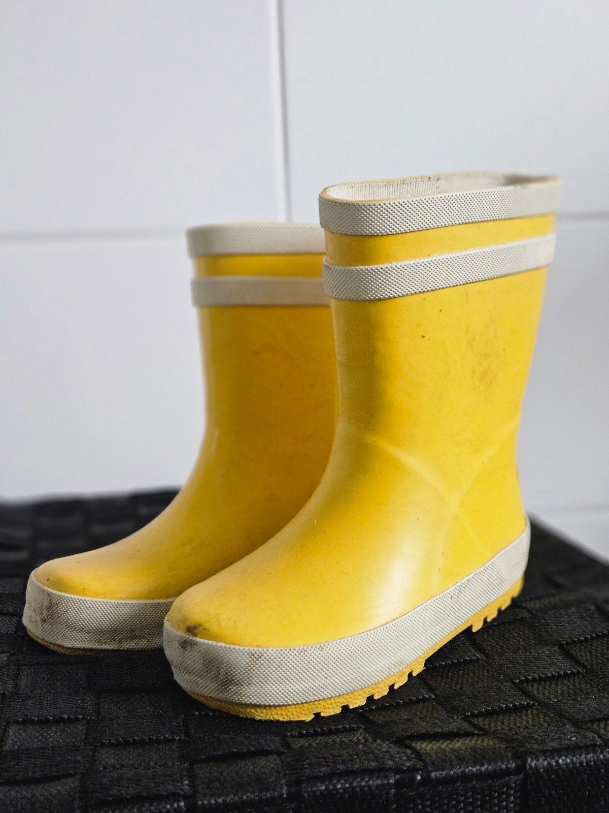 Gele kinder regenlaarzen - Maat 24 /25, Gebruikt, Jongen of Meisje, Ophalen of Verzenden, Laarzen