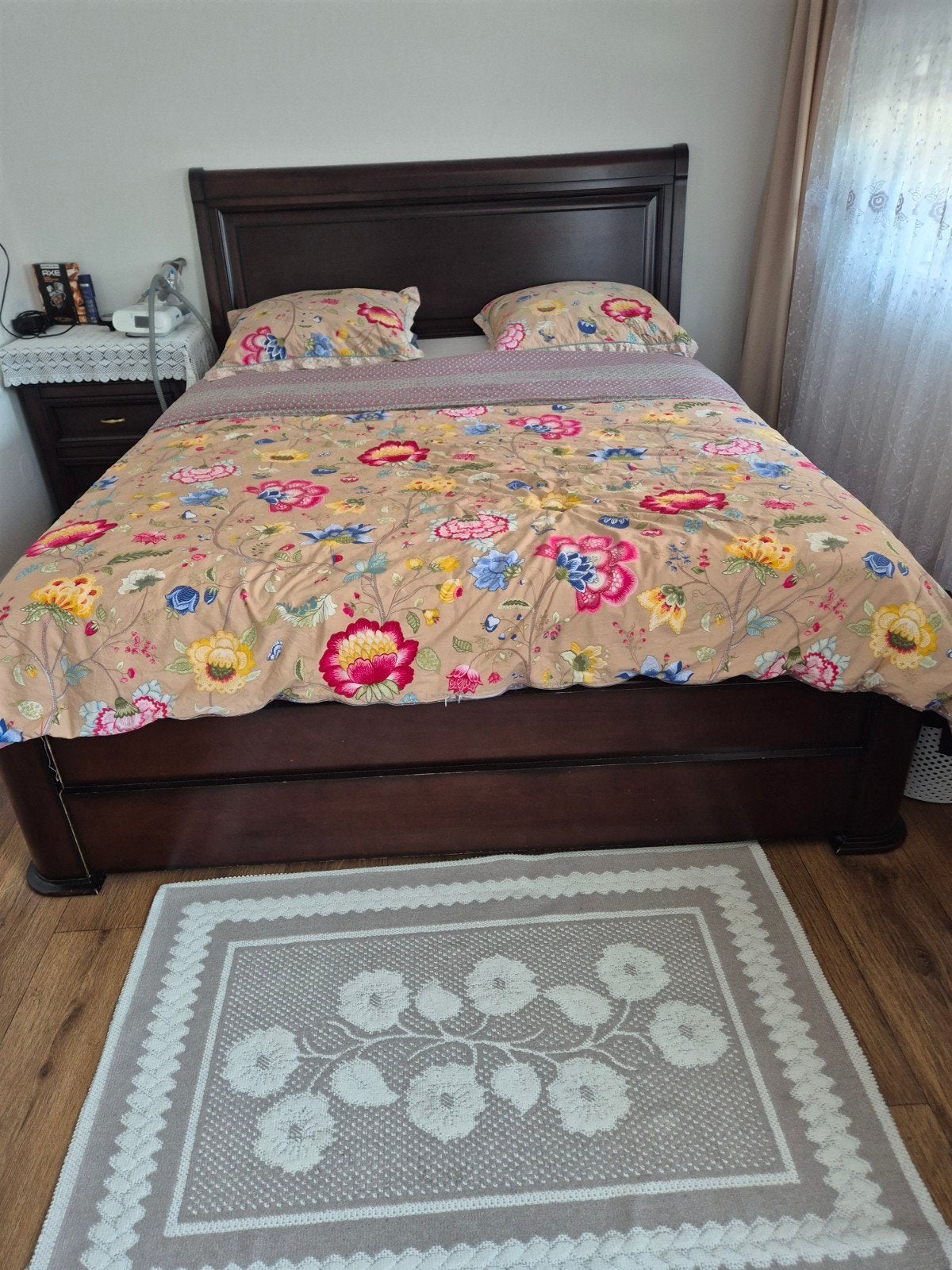 Houten bed, Ophalen, Gebruikt, Tweepersoons