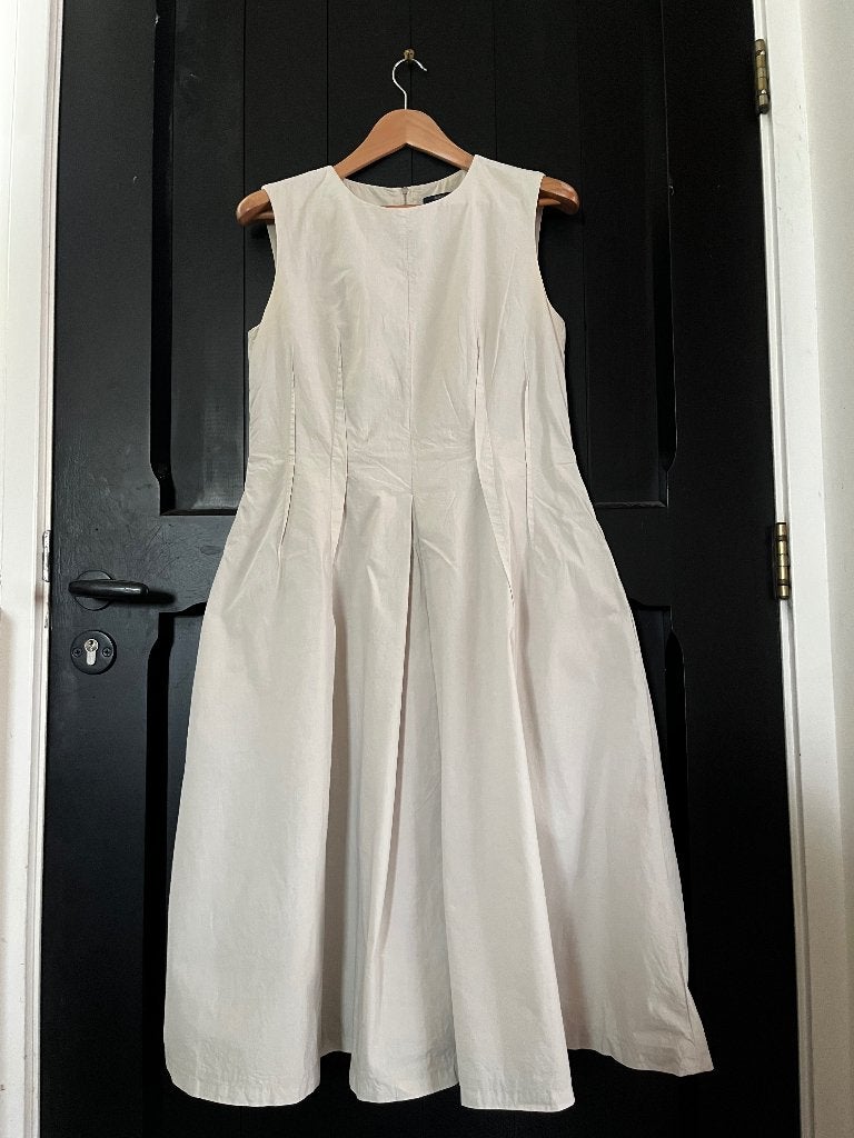 Sofie d'Hoore, zomerse jurk kiezelkleur, Maat 38/40 (M), Beige, Ophalen of Verzenden, Zo goed als nieuw