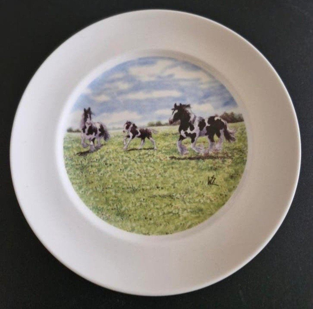 Ontbijtbord Wiebe van der Zee Paarden, Ophalen of Verzenden, Zo goed als nieuw, Bord(en), Overige stijlen