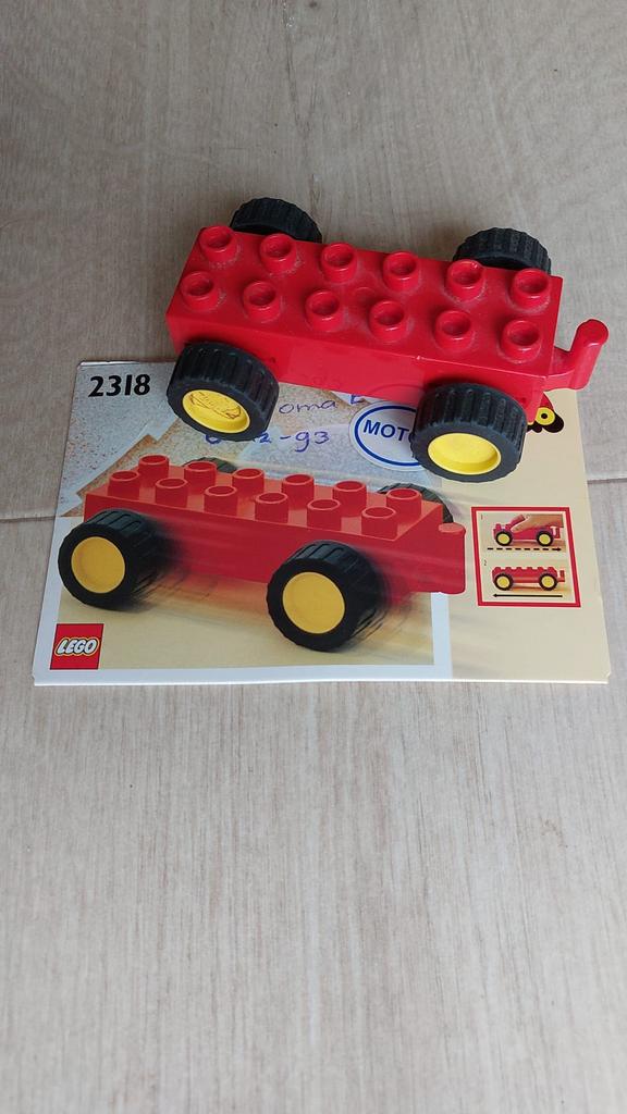 Duplo 2318 rode wagen met pullback motor, Ophalen, Gebruikt, Complete set, Duplo