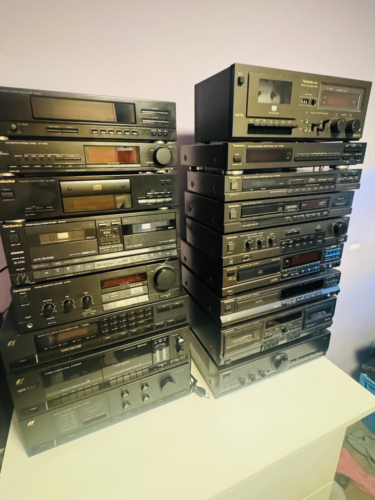 TECHNICS & TECHNICS & TECHNICS Partij van 14 sks!, Overige merken, Gebruikt, Cassettedeck, Losse componenten