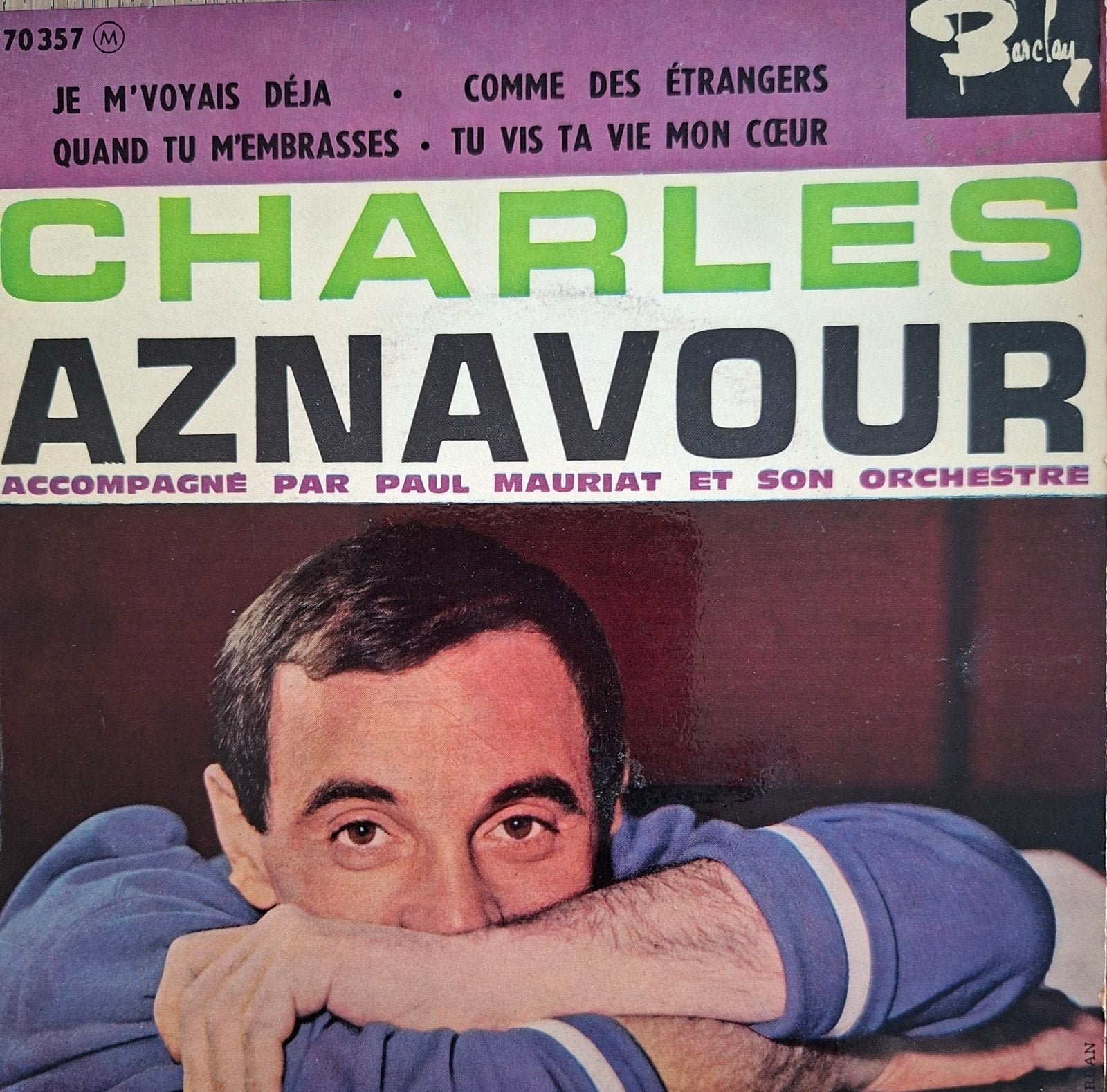 Charles Aznavour - Je m'voyais déja (1960) EP, 7 inch, Ophalen of Verzenden, Zo goed als nieuw, EP