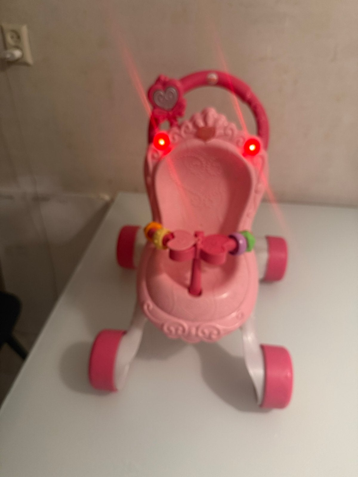 Roze loopstoel met licht en geluid, Ophalen of Verzenden, Gebruikt, Overige typen, Met licht