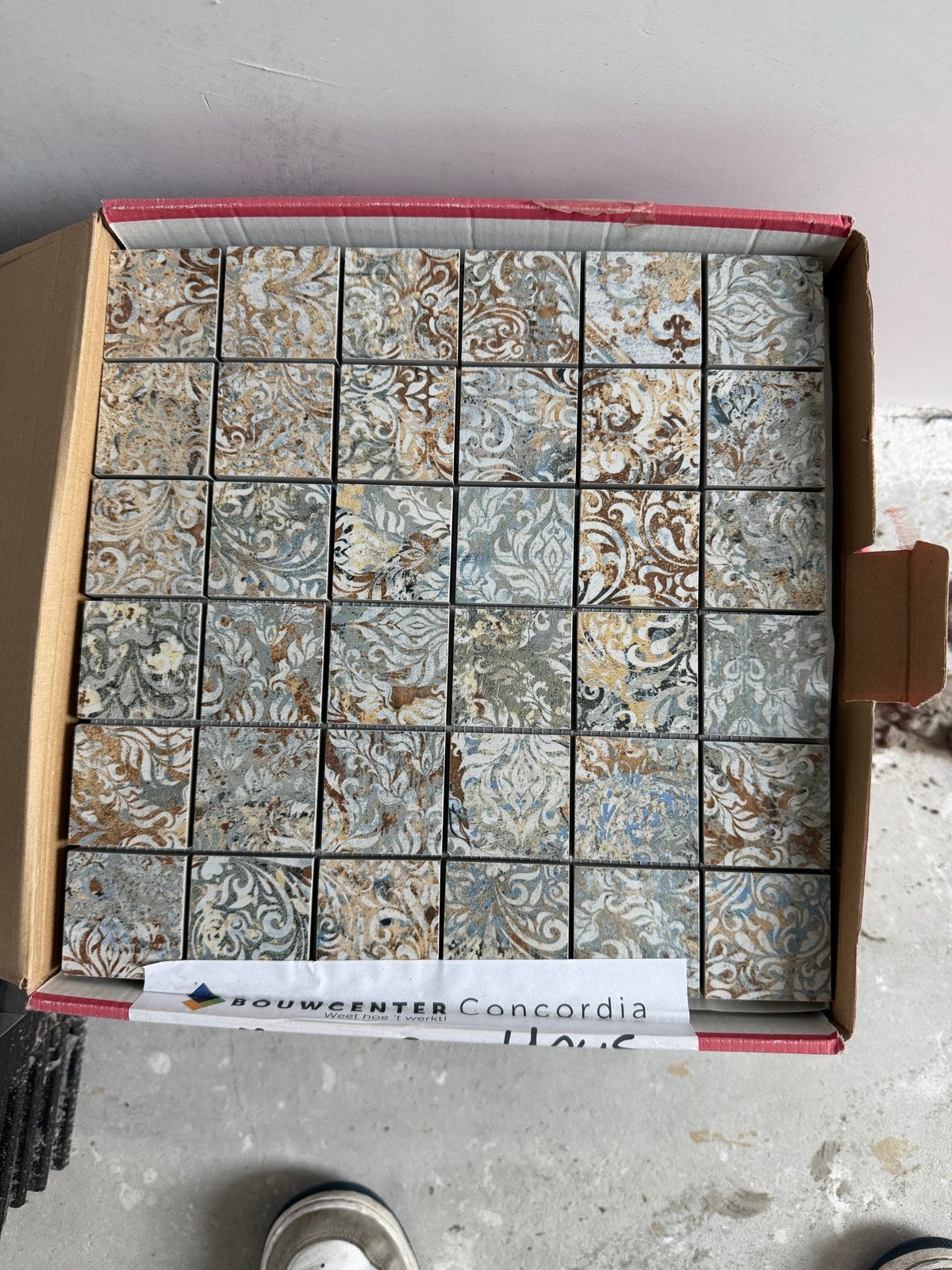 (mozaïek wandtegels) Aparici Carpet Vestige Nat Mosai 5x5, Ophalen, Wandtegels, Nieuw, 5 tot 10 m²