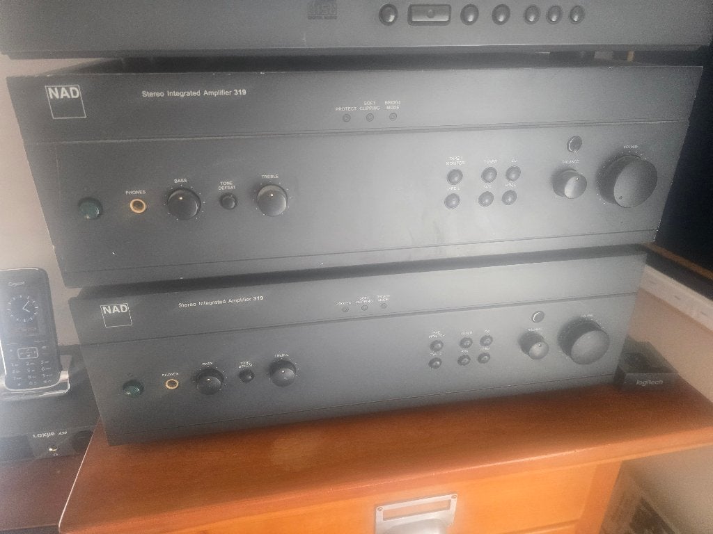 2x NAD 319, Gebruikt, 120 watt of meer, Stereo, Ophalen