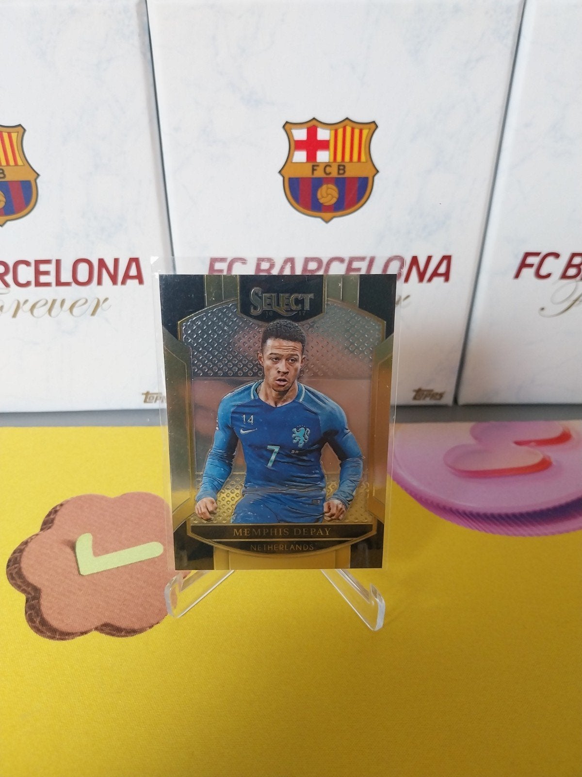 Memphis Depay Panini Select 2016-2017, Ophalen of Verzenden, Zo goed als nieuw, Overige binnenlandse clubs, Poster, Plaatje of Sticker