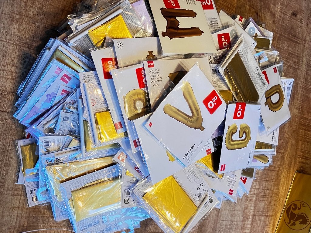 200 + Folie ballonnen letters Nieuw!, Ophalen of Verzenden, Nieuw, Versiering, Overige
