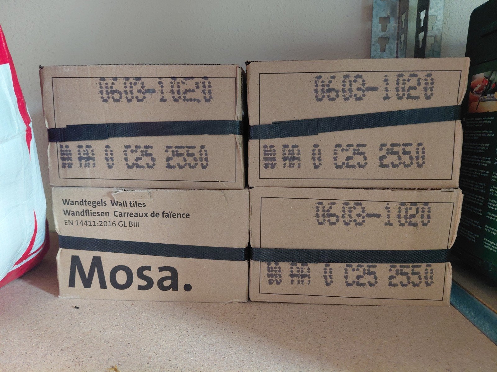 Mosa wandtegels 10x20 cm - 4 ongeopende dozen, Ophalen, Nieuw, Minder dan 20 cm, Minder dan 5 m²