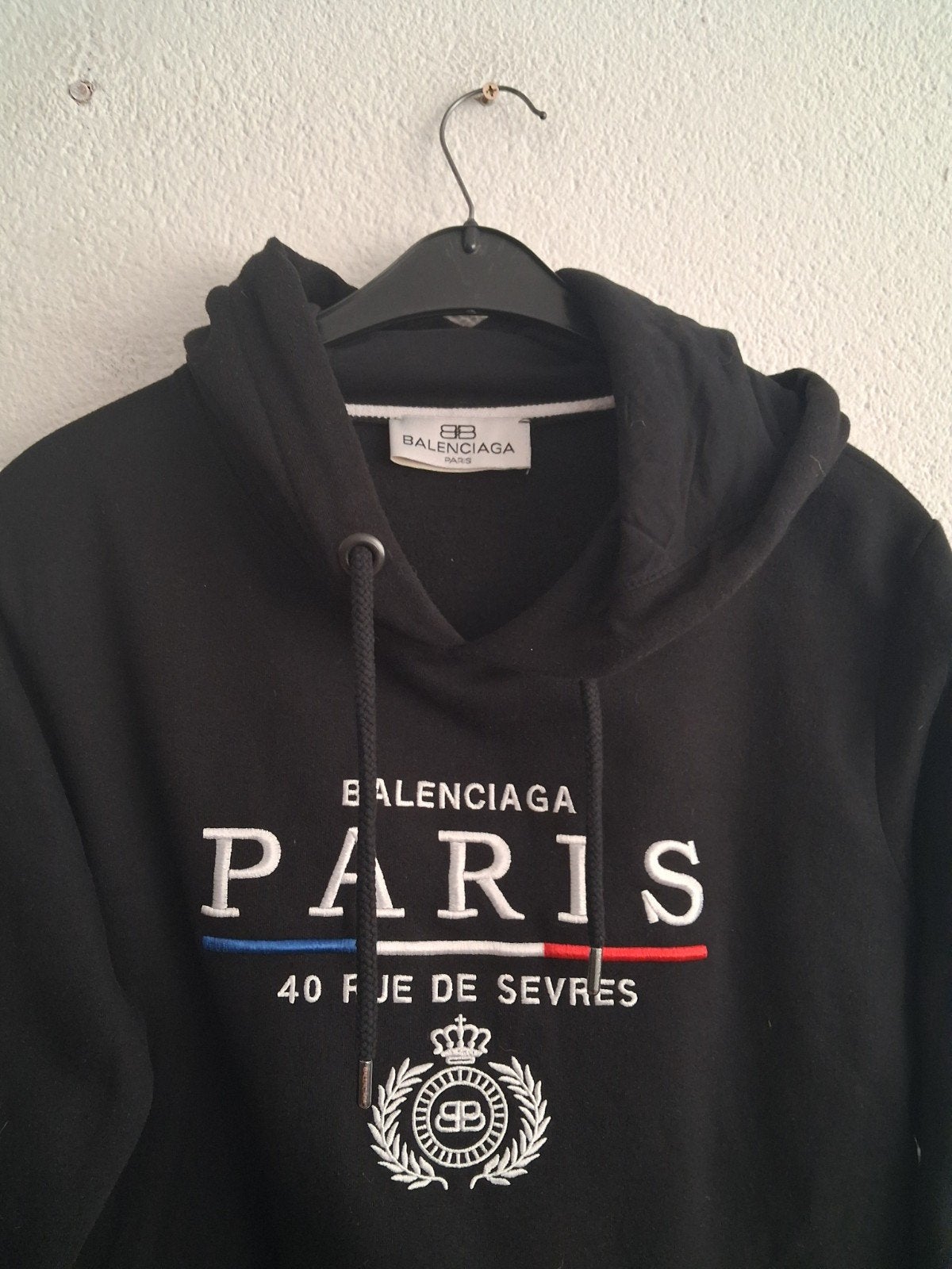 Balenciaga Paris Hoodie Zwart - Maat  M, Ophalen of Verzenden