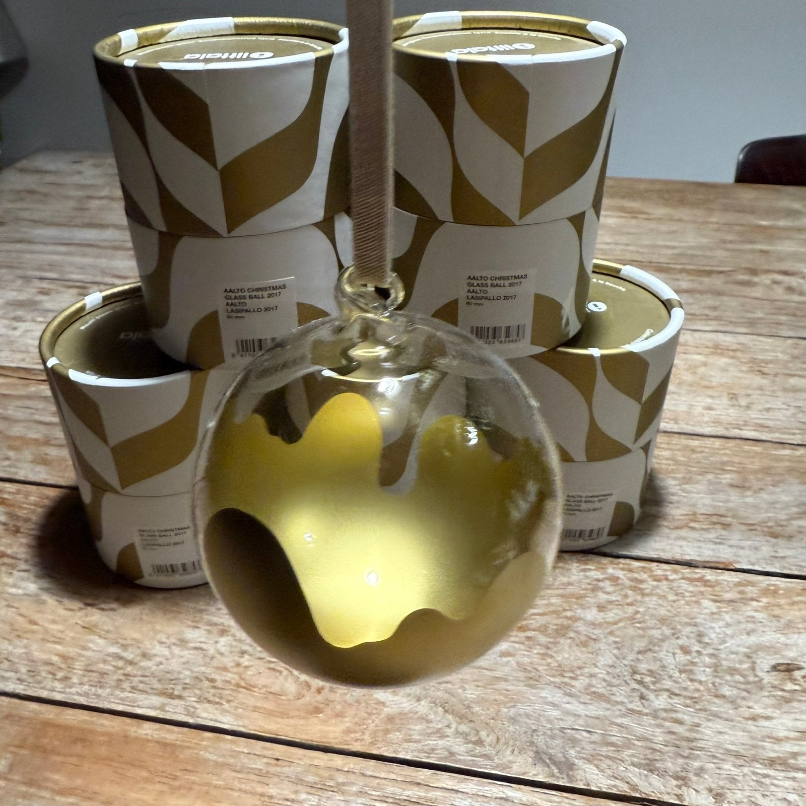 Iittala Aalto Julkula Kerstbal 2017 goud Lasipallo, Diversen, Kerst, Ophalen of Verzenden, Nieuw