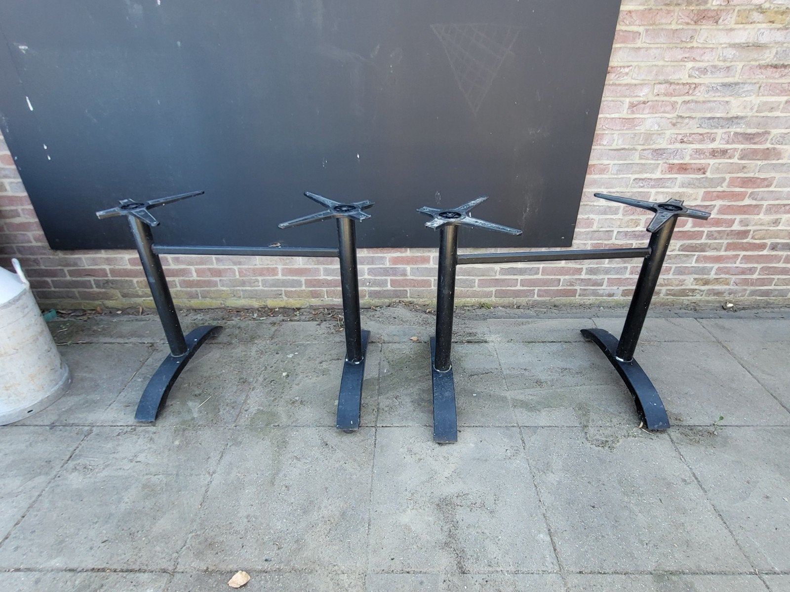 2x alluminium tafel onderstellen - zwart, Ophalen, Rechthoekig, 50 tot 100 cm, 50 tot 100 cm