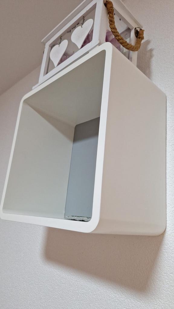 Witte kubus wandplank - set van 3, Huis en Inrichting, Ophalen, Zo goed als nieuw