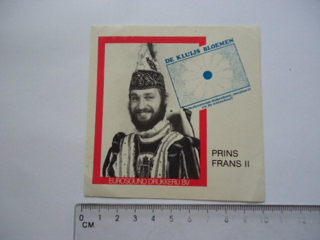 sticker oud Nijmegen carnaval prins vintage retro, Verzamelen, Verzenden, Zo goed als nieuw, Bedrijf of Vereniging
