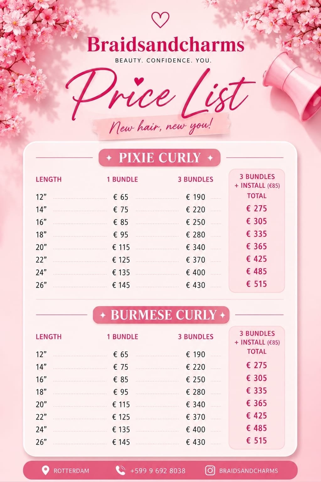 Raw, Pixie & Burmese Curly bundels, Ophalen, Nieuw, Pruik of Haarverlenging