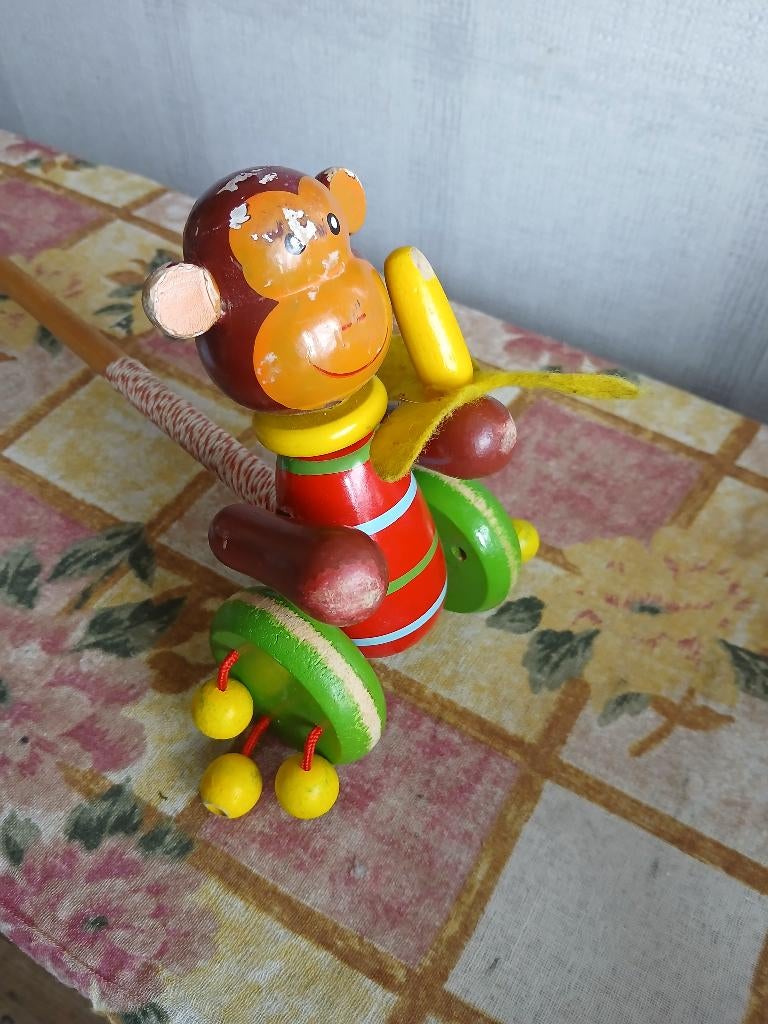 vintage houten speelgoed, Ophalen of Verzenden, Gebruikt, Duw- of Trekspeelgoed