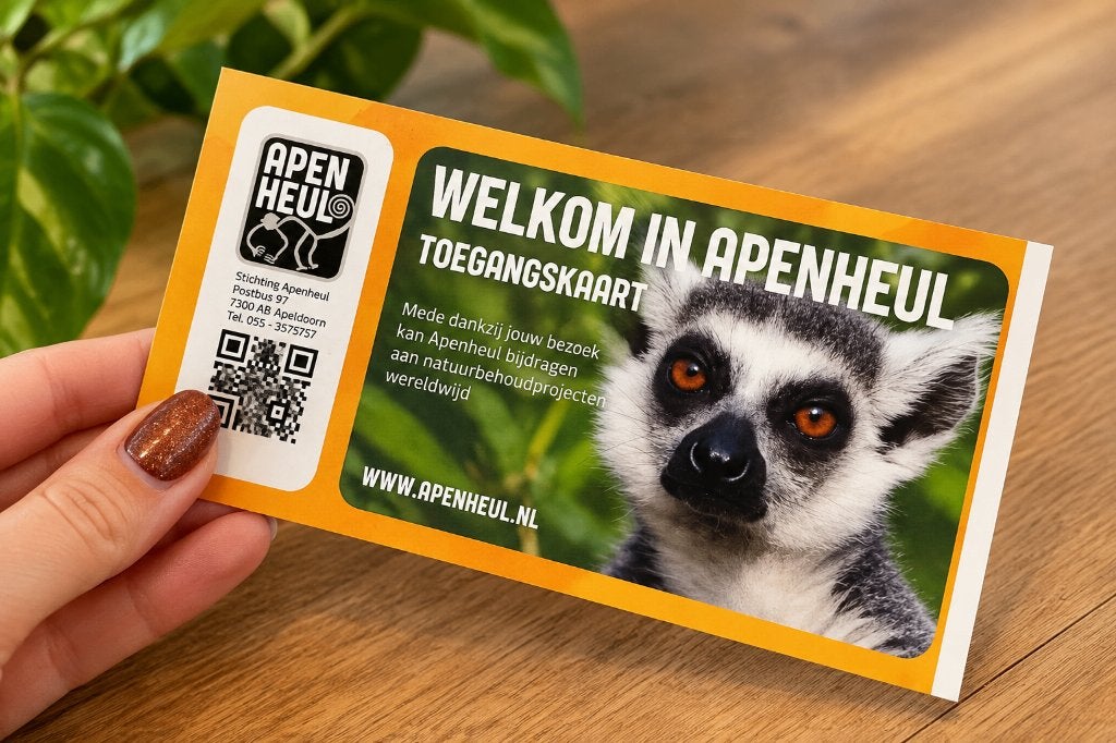 4 tickets Apenheul – het hele jaar geldig!, Drie personen of meer