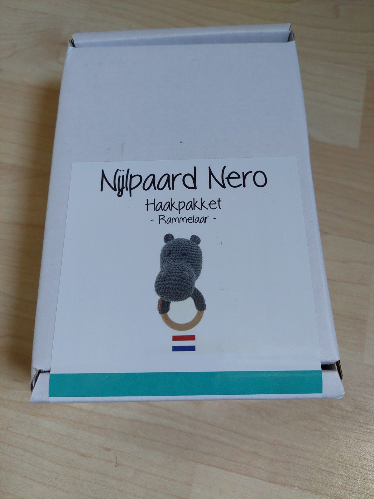 Haakpakket Rammelaar Nijlpaard, Hobby en Vrije tijd, Ophalen of Verzenden, Nieuw, Breien of Haken, Wol of Garen