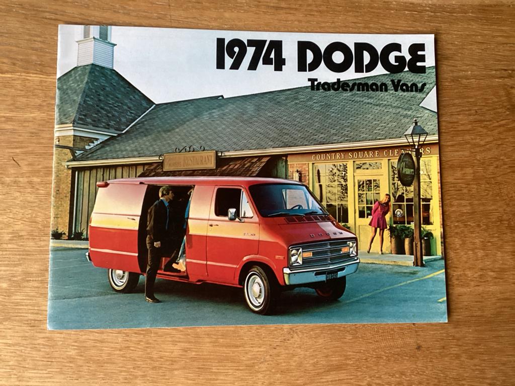 1974 Dodge Tradesman Vans Brochure - Origineel, Ophalen of Verzenden, Gelezen, Overige merken