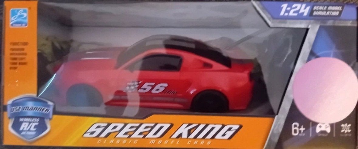 Speed King RC Auto 1:24 Schaalmodel Rood, Nieuw, Auto onroad, Schaal 1:24, RTR (Ready to Run)