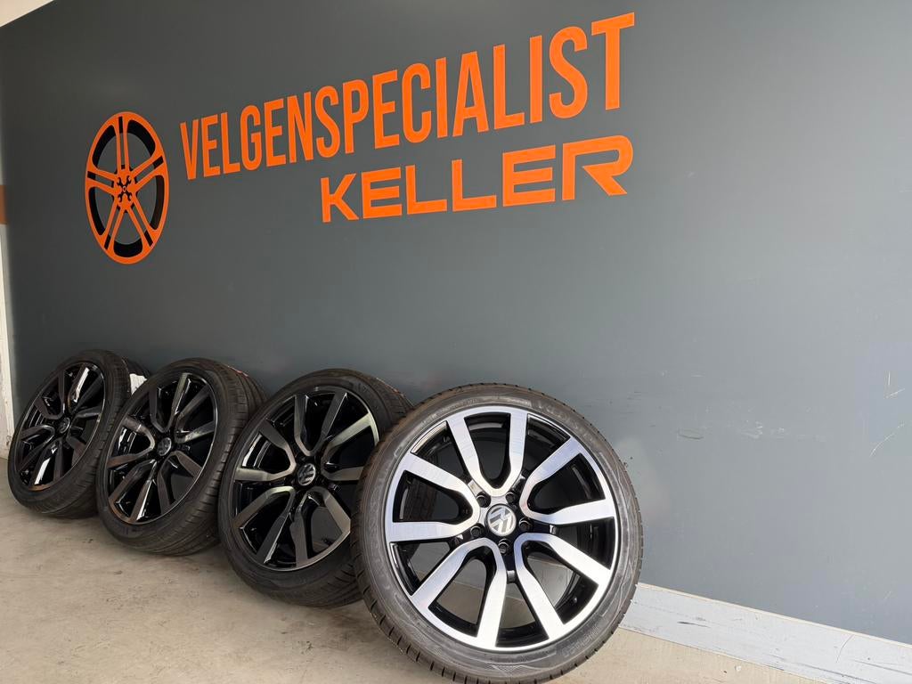 Vw Golf GTE 18 inch Serron velgen 5x112 Orig. Nieuwe Banden, Ophalen of Verzenden