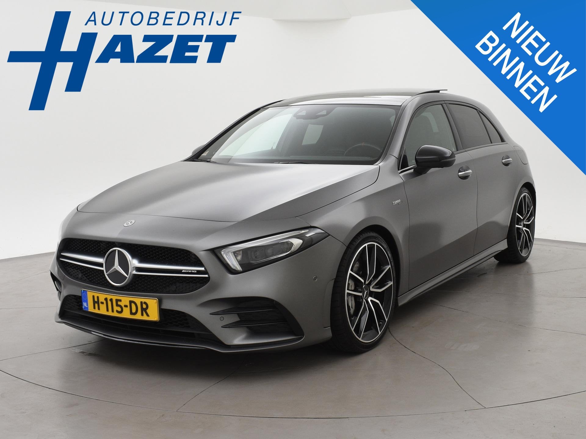 Mercedes-Benz A-klasse AMG 35 4MATIC 306 PK ORIG NL PANORAMA, Auto's, Automaat, Automatische klimaatregeling, 4 cilinders, Leder en Stof