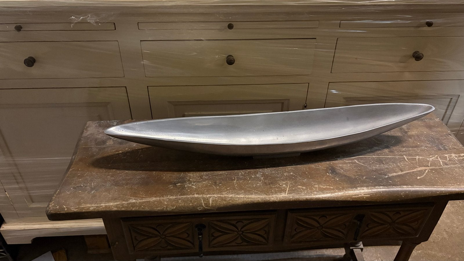 Lange aluminium decoratieve schaal, Ophalen of Verzenden
