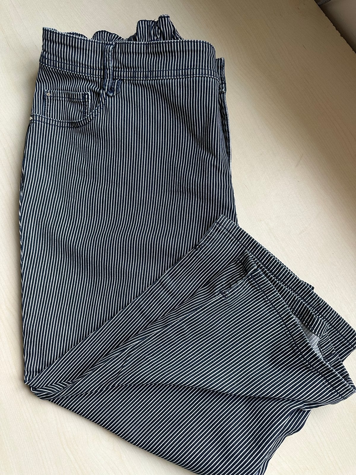 Gardeur gestreepte capri broek maat 48, Blauw, Maat 46/48 (XL) of groter, Ophalen of Verzenden, Zo goed als nieuw