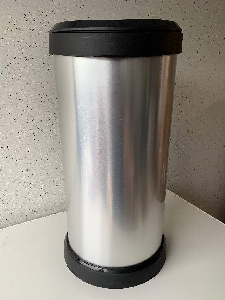 Curver Decobin Push Prullenbak - 40L - Metallic, Kunststof, Keter Benelux B.V., Verzenden, Nieuw