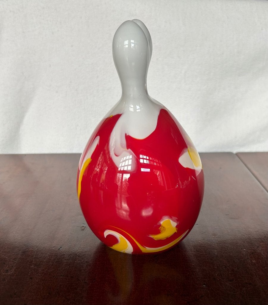 Gestileerde glazen sculptuur van een konijn, Antiek en Kunst, Glas, Ophalen of Verzenden, 19 cm, Beeld