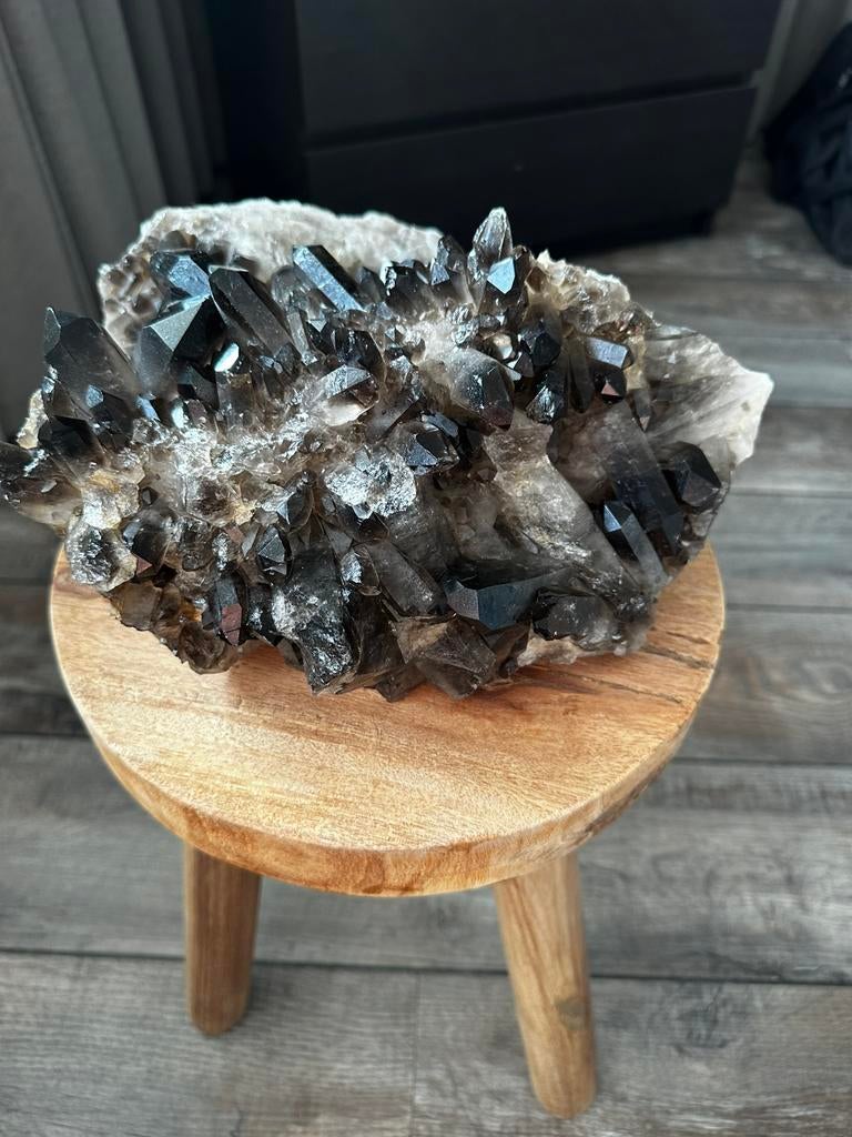 Cluster Braziliaanse rookkwarts bijna 7 kg !!!, Ophalen of Verzenden