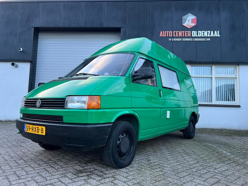 Volkswagen T4 Camper 2.4D- Groen - Klaar voor avontuur!, Buscamper of Camperbus, Volkswagen, Tot en met 2, Bedrijf